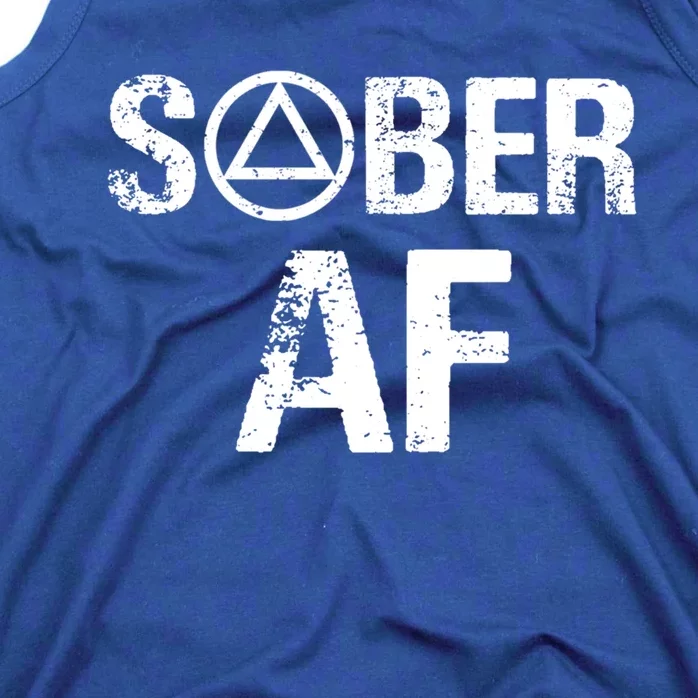 Funny Sober Af Sobriety Recovery Aa Alcoholic Support Gift Tank Top