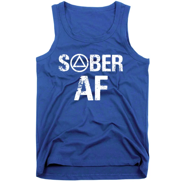 Funny Sober Af Sobriety Recovery Aa Alcoholic Support Gift Tank Top