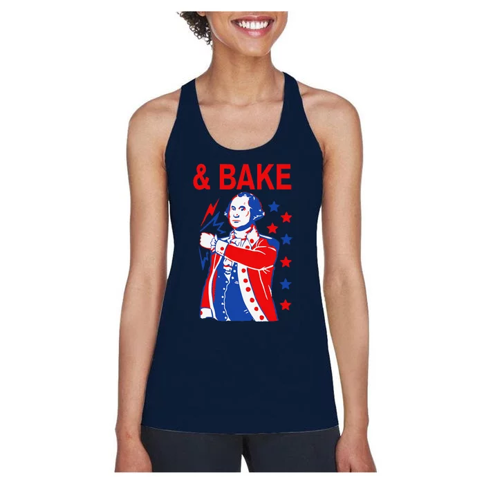 Funny Shake And Bake 4th Of July Couple Matching & Bake Women's Racerback Tank