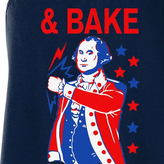 Funny Shake And Bake 4th Of July Couple Matching & Bake Women's Racerback Tank