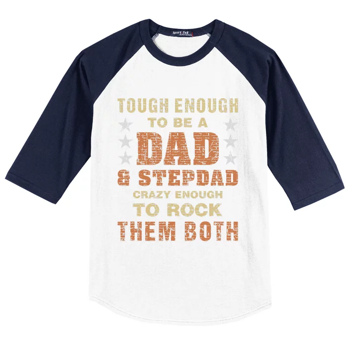 Funny StepDad And Dad Fathers Day Christmas Funny Father Step Dad Baseball Sleeve Shirt