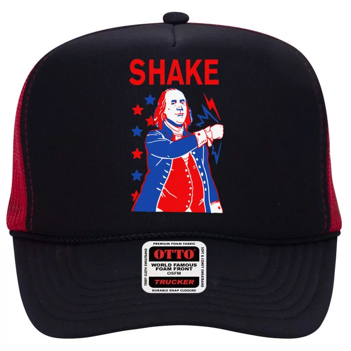 Funny Shake And Bake 4th Of July Couple Matching High Crown Mesh Trucker Hat