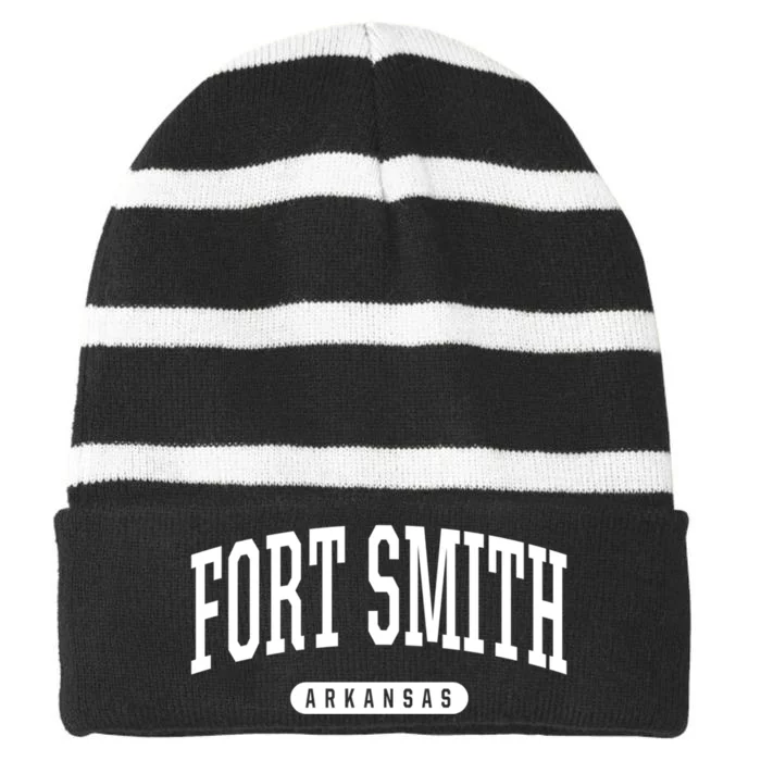 Fort Smith Arkansas Souvenirs College Style Fort Smith Arkansas Striped Beanie with Solid Band