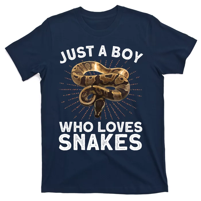 Funny Snake Art For Boys Reptile Animal Snake Lover T-Shirt