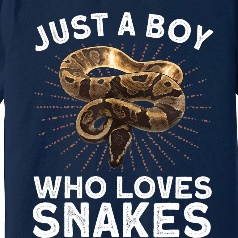 Funny Snake Art For Boys Reptile Animal Snake Lover Premium T-Shirt