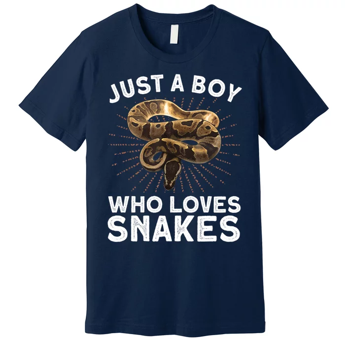 Funny Snake Art For Boys Reptile Animal Snake Lover Premium T-Shirt