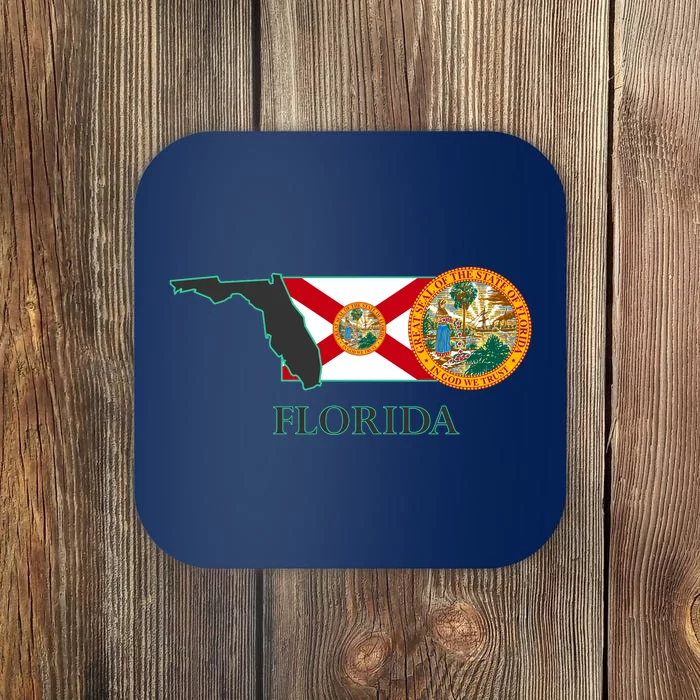 Florida Seal And Flag Coaster