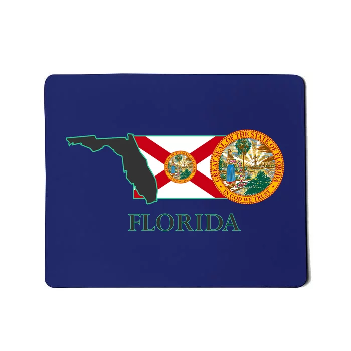 Florida Seal And Flag Mousepad