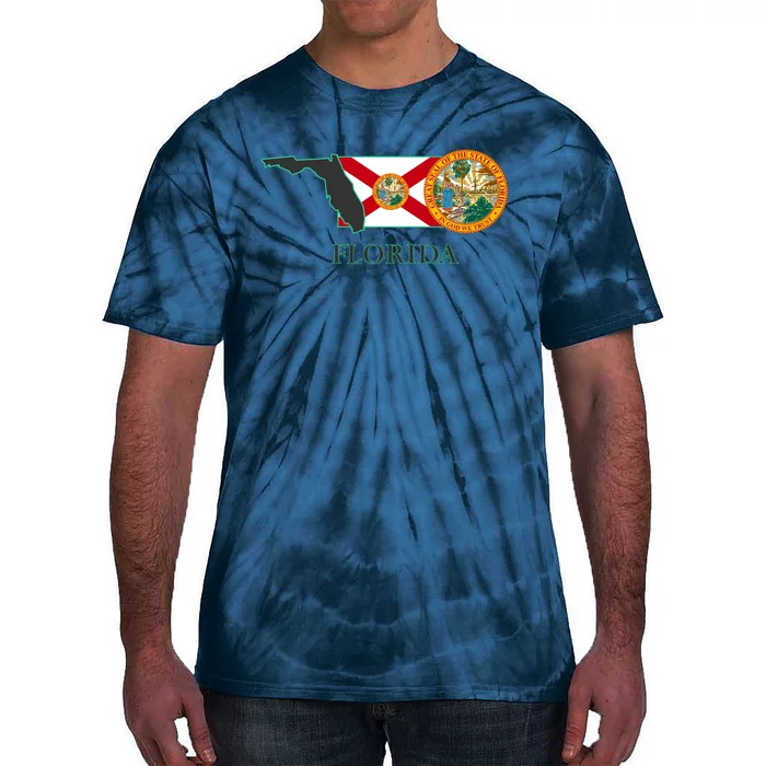 Florida Seal And Flag Tie-Dye T-Shirt