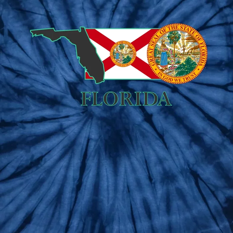 Florida Seal And Flag Tie-Dye T-Shirt