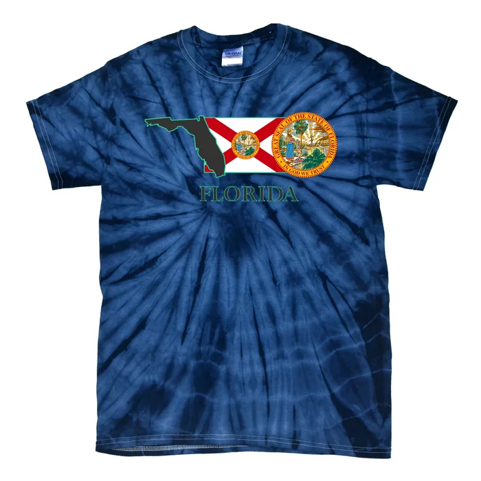 Florida Seal And Flag Tie-Dye T-Shirt