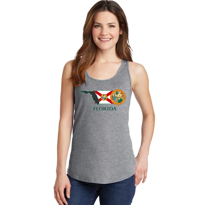 Florida Seal And Flag Ladies Essential Tank