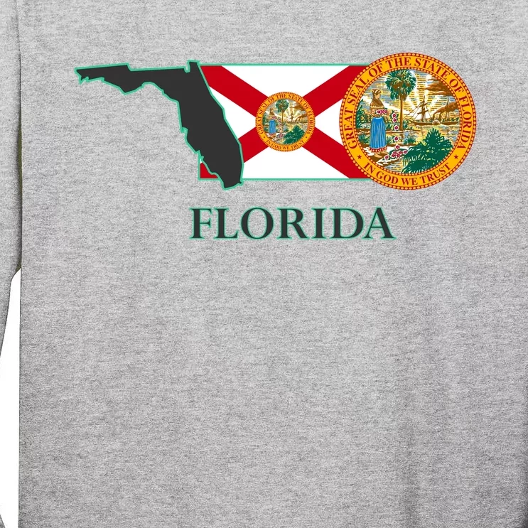 Florida Seal And Flag Tall Long Sleeve T-Shirt