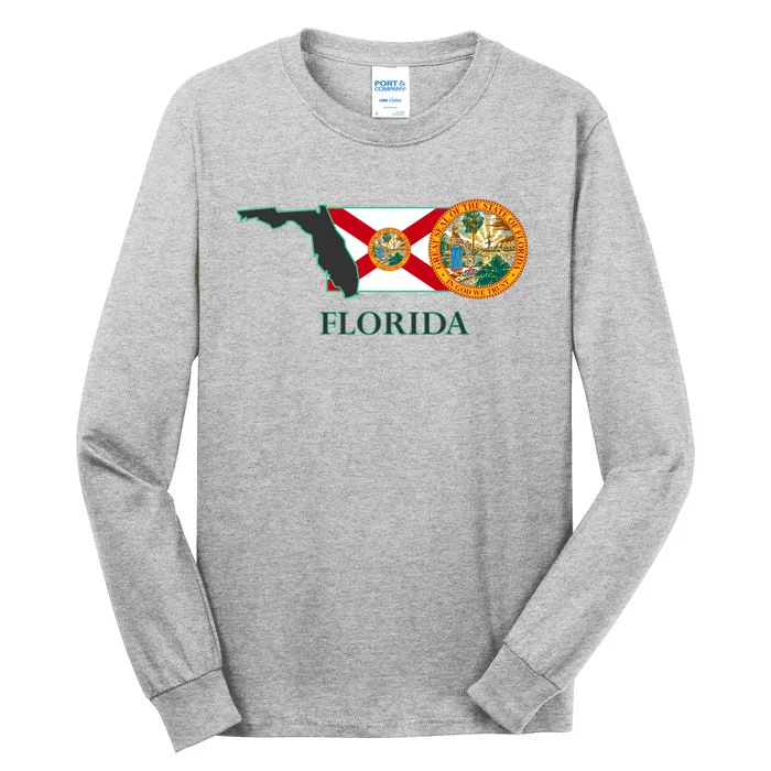 Florida Seal And Flag Tall Long Sleeve T-Shirt