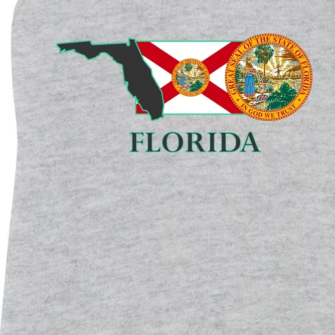 Florida Seal And Flag Women's Racerback Tank