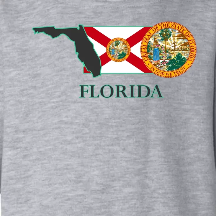 Florida Seal And Flag Toddler Hoodie