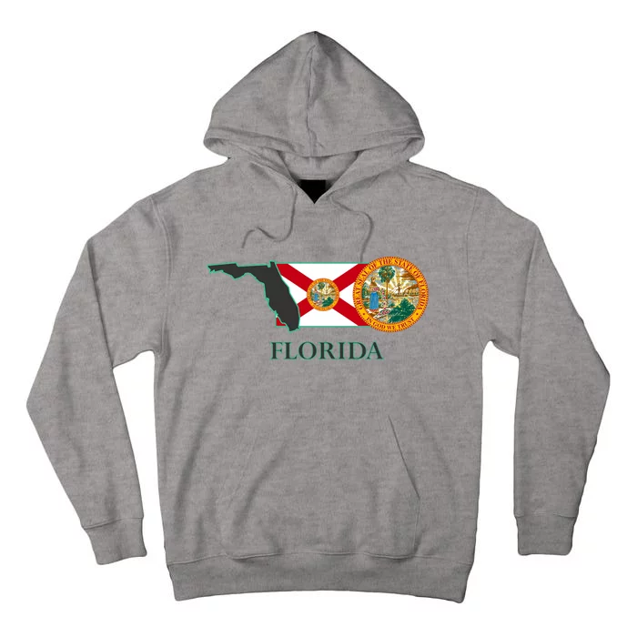 Florida Seal And Flag Tall Hoodie