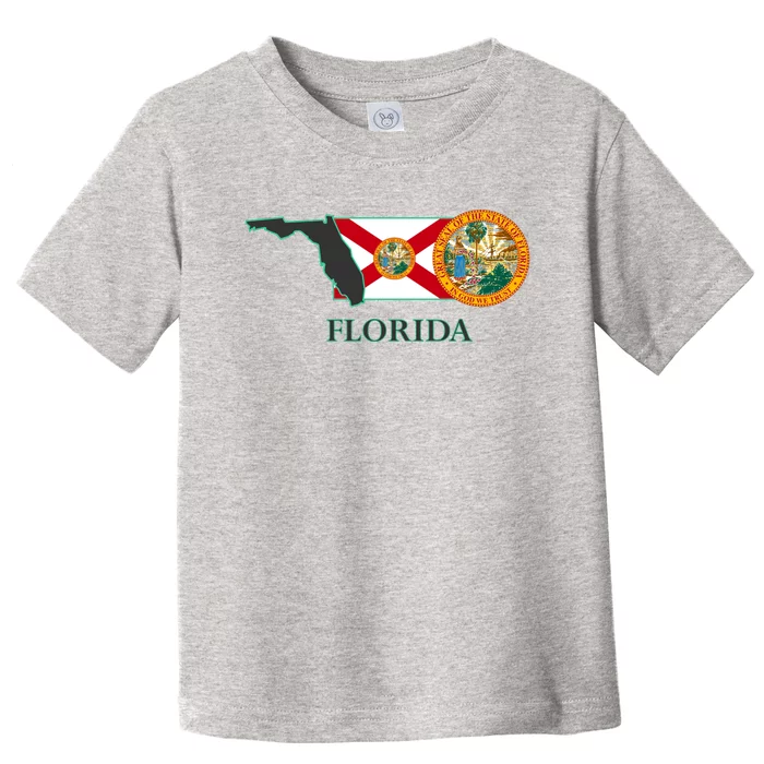 Florida Seal And Flag Toddler T-Shirt