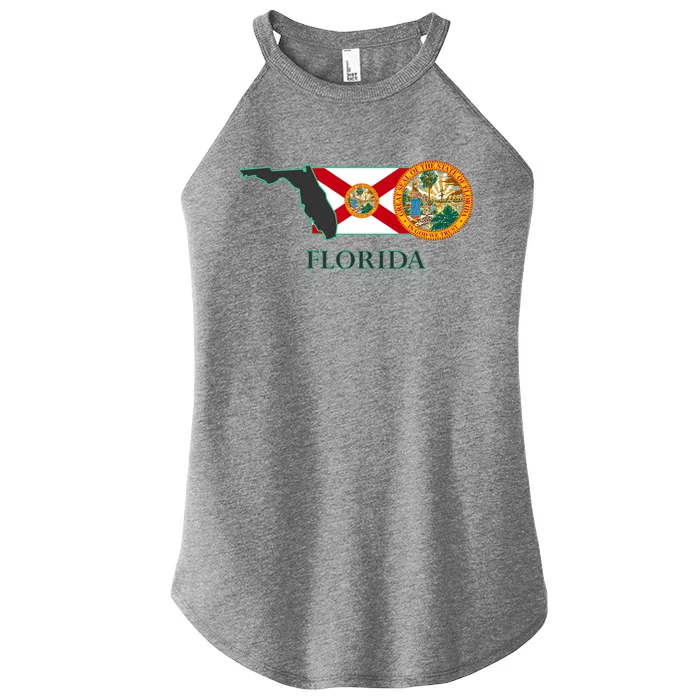 Florida Seal And Flag Women’s Perfect Tri Rocker Tank