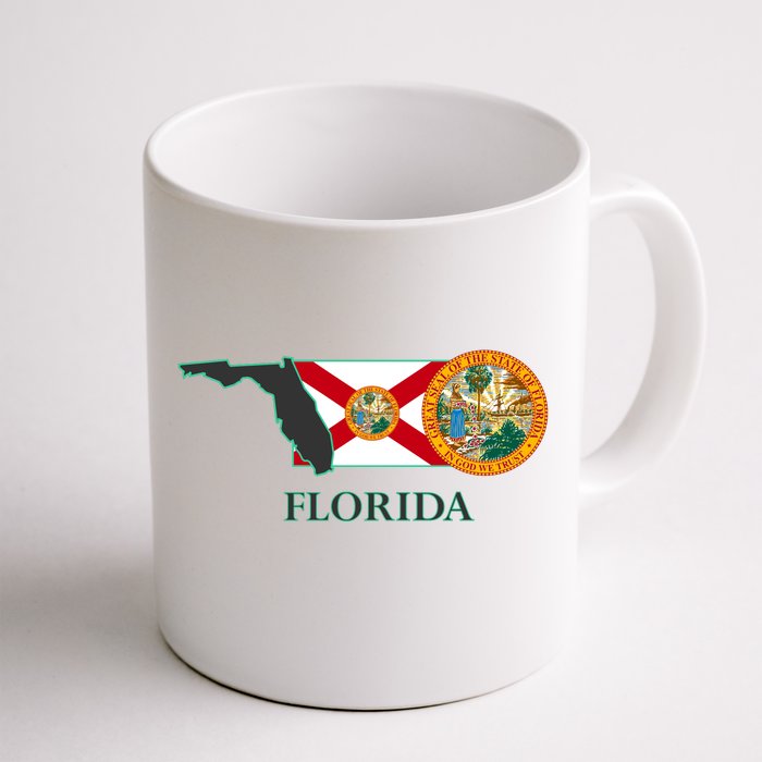 Florida Seal And Flag Front & Back Coffee Mug