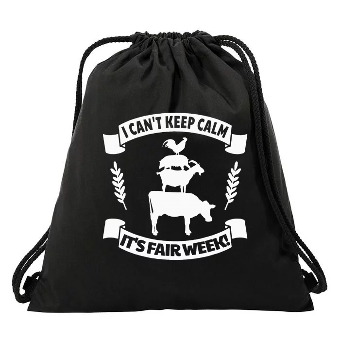 Fun State and County Fair Show Farm Animal Showing Quote Drawstring Bag