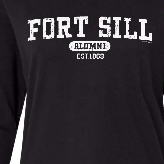 Fort Sill Alumni Army Artillery School Oklahoma Womens Cotton Relaxed Long Sleeve T-Shirt