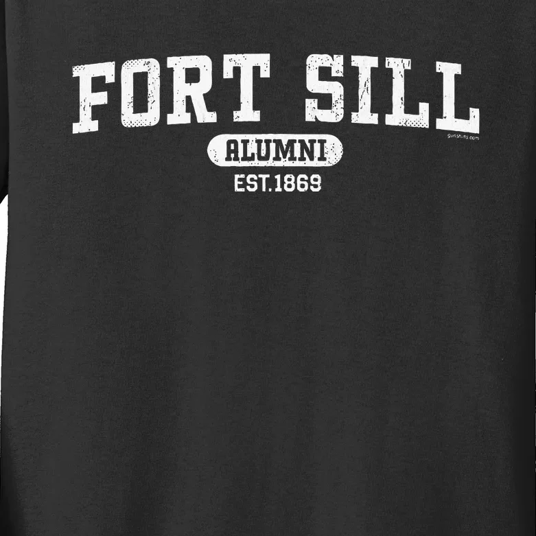 Fort Sill Alumni Army Artillery School Oklahoma Kids Long Sleeve Shirt