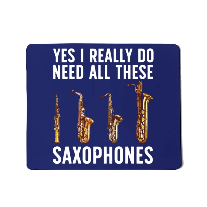 Funny Saxophone Art For Men Women Sax Player Musician Mousepad