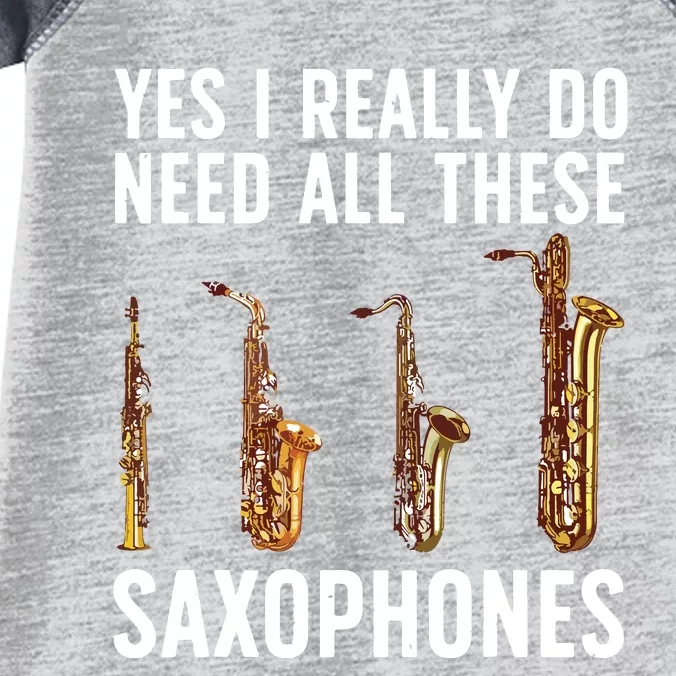 Funny Saxophone Art For Men Women Sax Player Musician Infant Baby Jersey Bodysuit