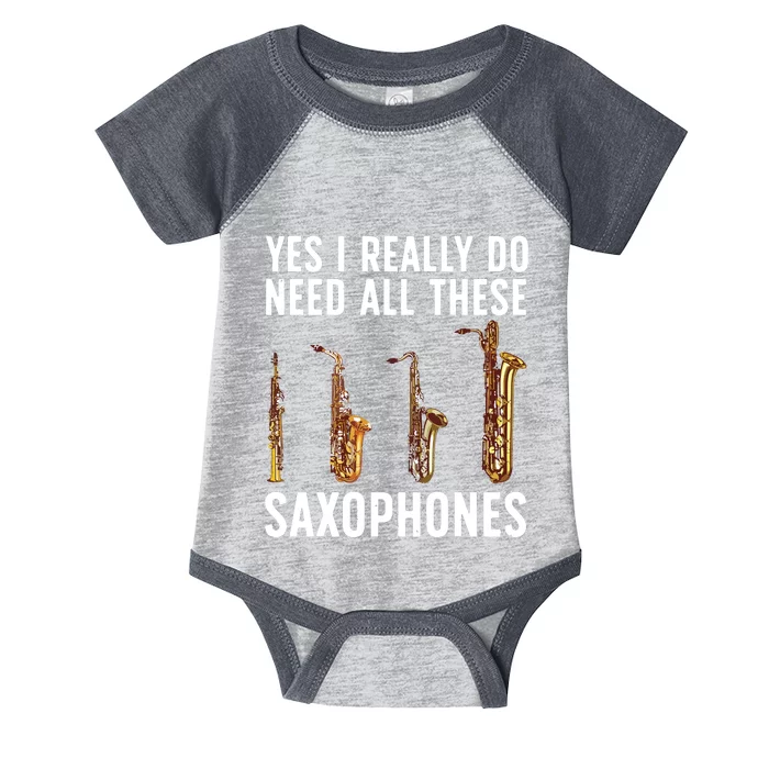 Funny Saxophone Art For Men Women Sax Player Musician Infant Baby Jersey Bodysuit