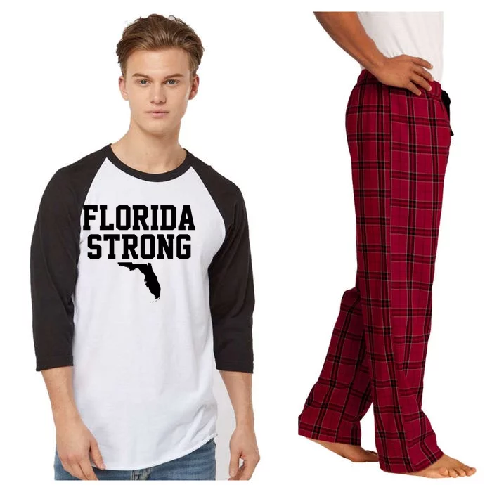 Florida Strong Awareness Hurricane Milton Raglan Sleeve Pajama Set