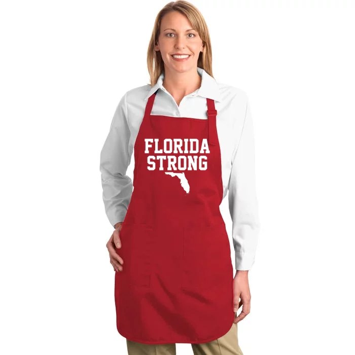 Florida Strong Awareness Hurricane Milton Full-Length Apron With Pocket