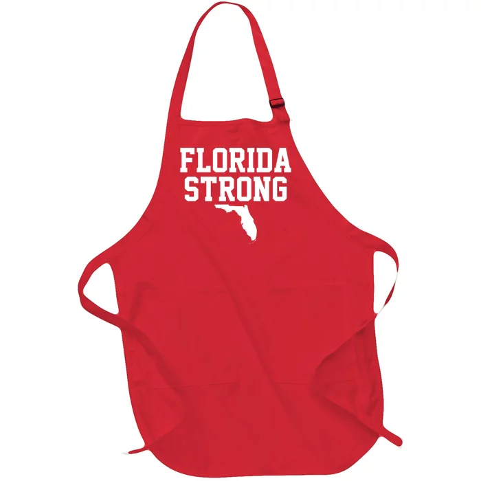 Florida Strong Awareness Hurricane Milton Full-Length Apron With Pocket