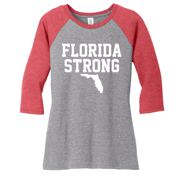 Florida Strong Awareness Hurricane Milton Women's Tri-Blend 3/4-Sleeve Raglan Shirt