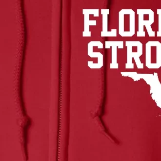 Florida Strong Awareness Hurricane Milton Full Zip Hoodie