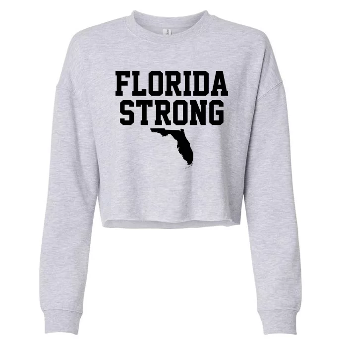 Florida Strong Awareness Hurricane Milton Cropped Pullover Crew