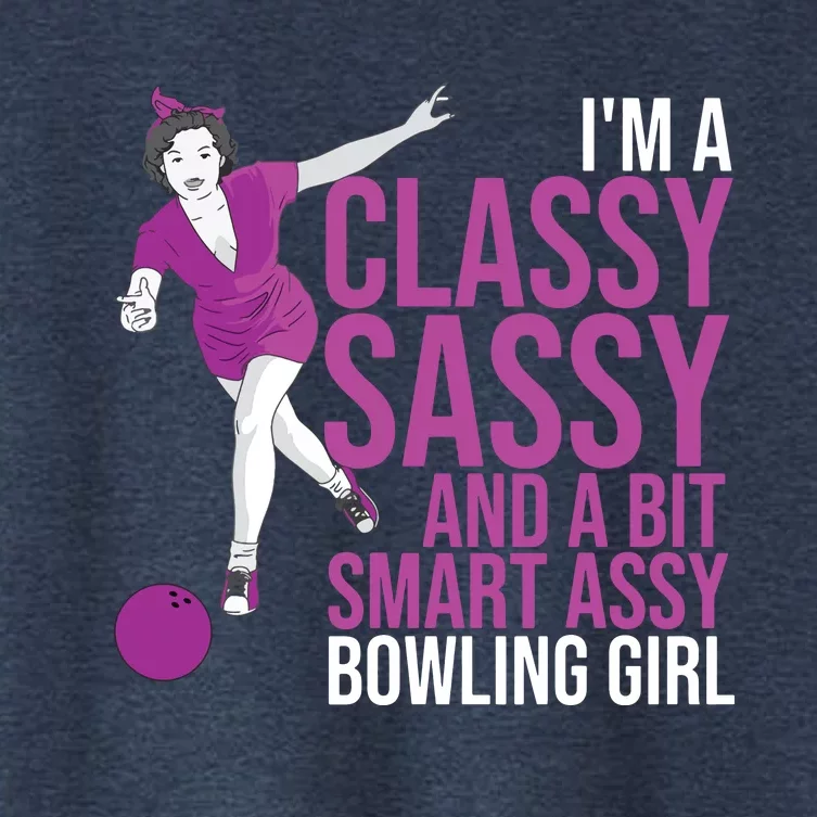 Funny Smart Assy Bowling Gift For Classy Bowler Women Women's Crop Top Tee