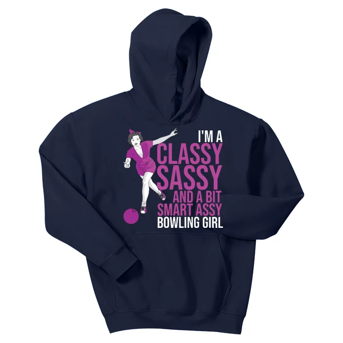 Funny Smart Assy Bowling Gift For Classy Bowler Women Kids Hoodie