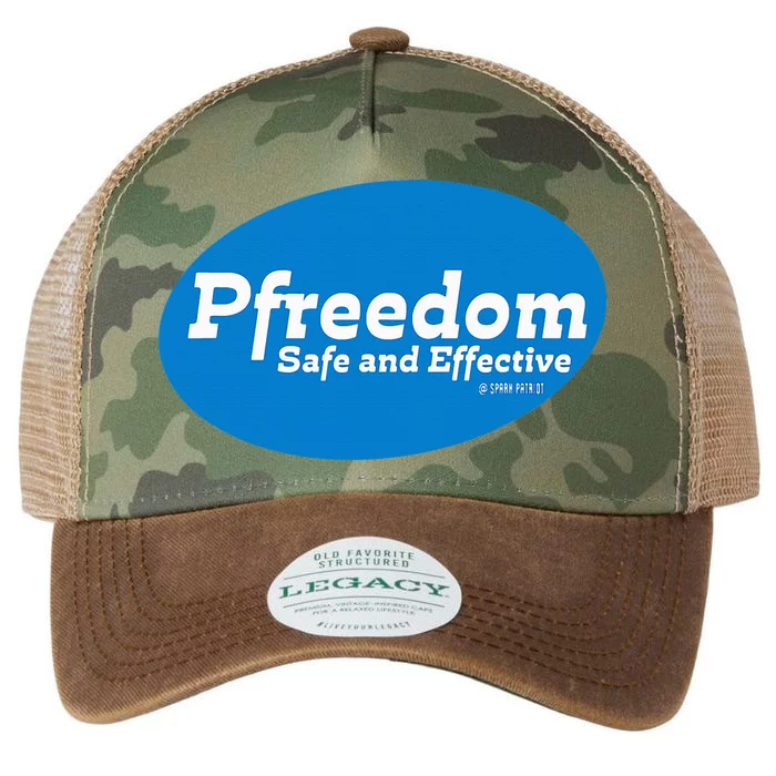 Freedom Safe and Effective Funny Patriotic Freedom Parody Legacy Tie Dye Trucker Hat