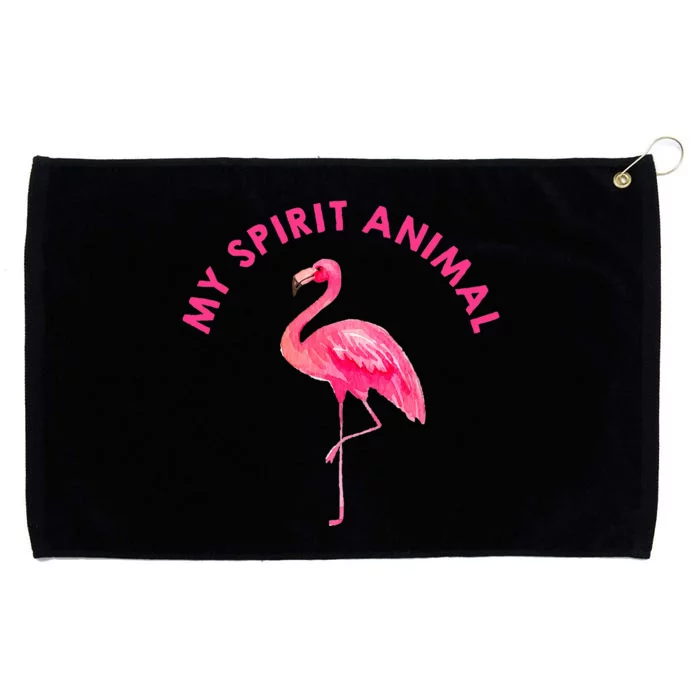 Flamingo Spirit Animal Cute Flamingo Lover Grommeted Golf Towel