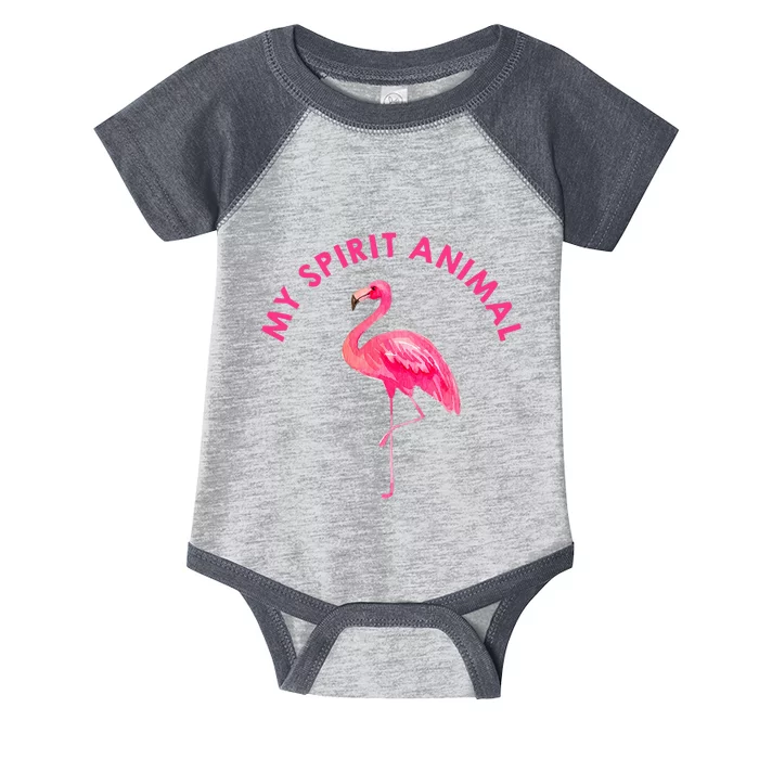 Flamingo Spirit Animal Cute Flamingo Lover Infant Baby Jersey Bodysuit