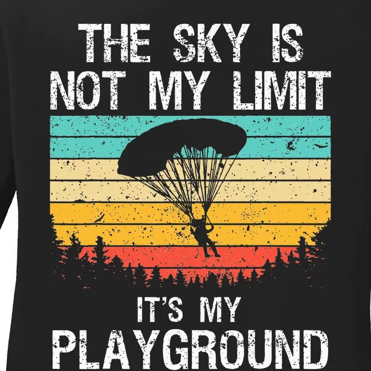 Funny Skydiving Art For Men Women Skydive Lover Skydiver Ladies Long Sleeve Shirt