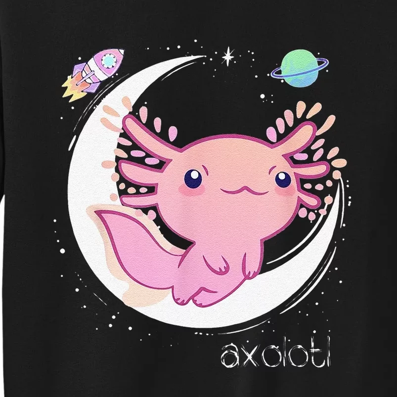 Funny Space Axolotl Kawaii Pastel Goth Japan Anime Comic Tall Sweatshirt