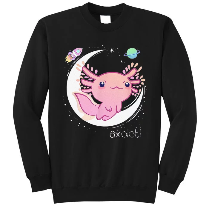 Funny Space Axolotl Kawaii Pastel Goth Japan Anime Comic Tall Sweatshirt