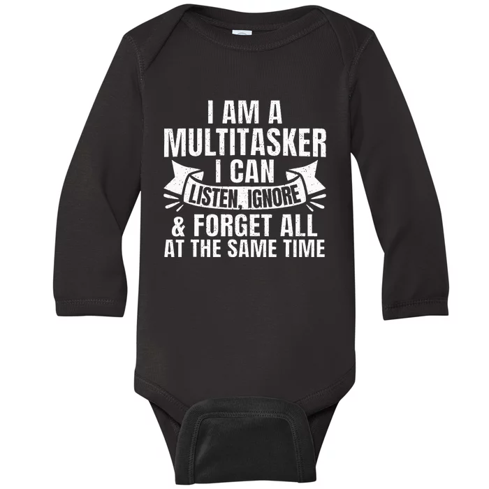 Funny Sayings Art For Sarcastic People Gag Sarcasm Baby Long Sleeve Bodysuit