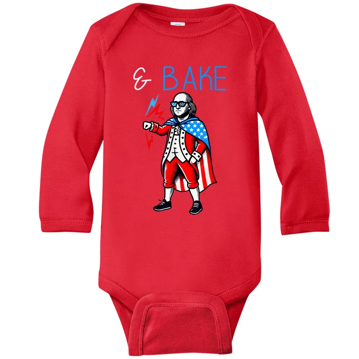 Funny Shake And Bake 4th Of July Couple Matching & Bake Baby Long Sleeve Bodysuit