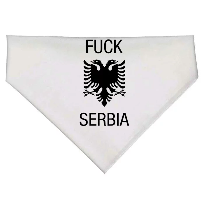 Fuck Serbia Albanian Flag USA-Made Doggie Bandana