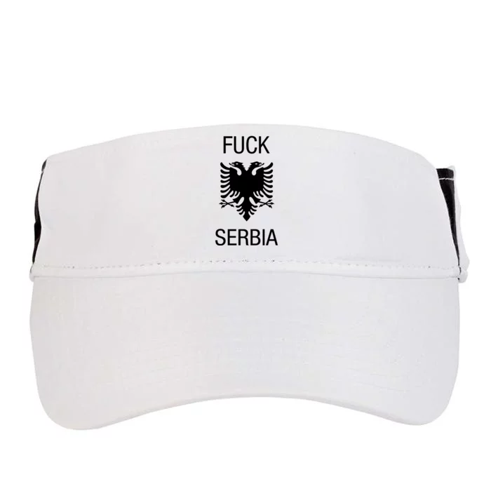 Fuck Serbia Albanian Flag Adult Drive Performance Visor