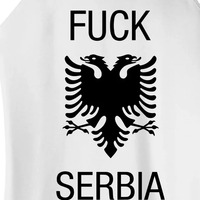 Fuck Serbia Albanian Flag Women’s Perfect Tri Rocker Tank