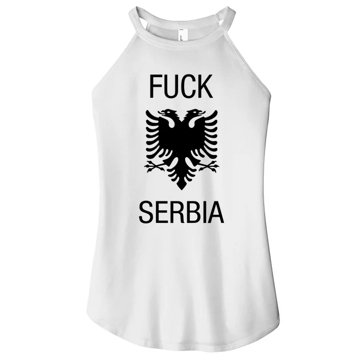 Fuck Serbia Albanian Flag Women’s Perfect Tri Rocker Tank